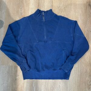 Forever 21 Blue Half-Zip Sweater